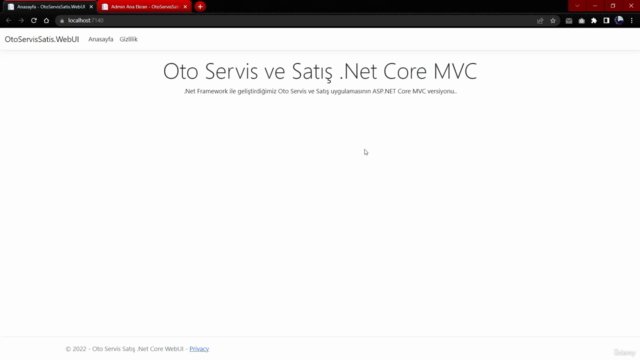 Asp .NET Core MVC İle Araç Satış ve Servis Uygulaması - Screenshot_04