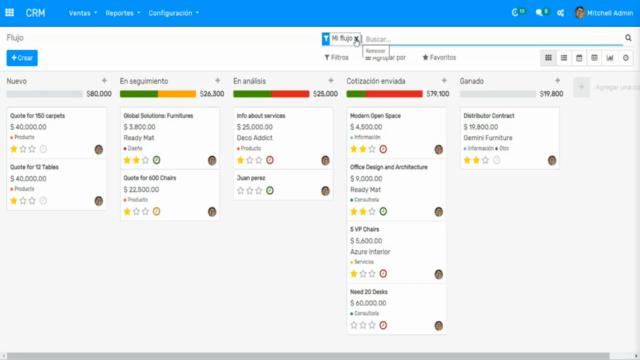Capacitación práctica para el uso ERP y CRM flectra/odoo – Screenshot 1