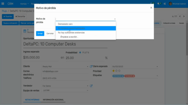 Capacitación práctica para el uso ERP y CRM flectra/odoo – Screenshot 2