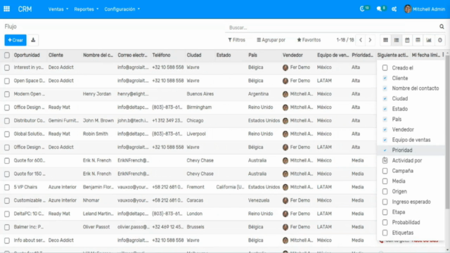 Capacitación práctica para el uso ERP y CRM flectra/odoo – Screenshot 3