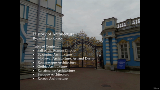 History of Architecture, Byzantine to Rococo – Screenshot 2