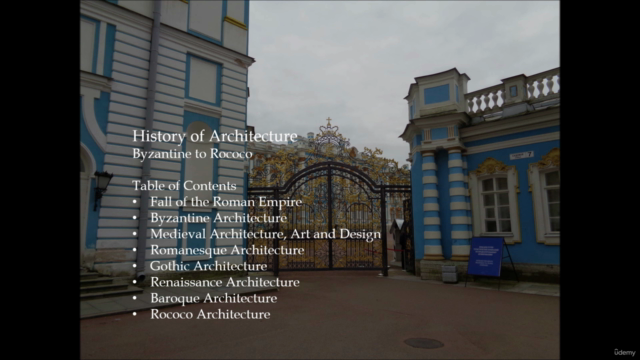 History of Architecture, Byzantine to Rococo – Screenshot 3