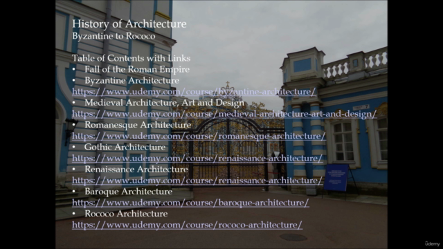 History of Architecture, Byzantine to Rococo – Screenshot 4