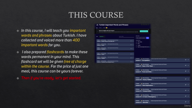400+ Turkish Important Words and Phrases (Free Flashcards) – Screenshot 4