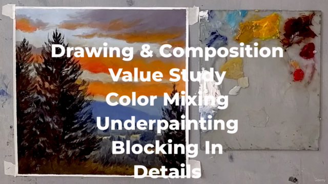 Mastering Oil Painting - 3 Mountain Landscapes Step By Step – Screenshot 3