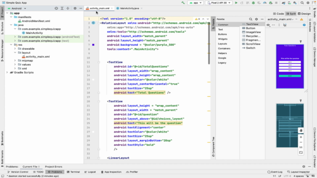 Build a Quiz App with Java on Android Studio – Screenshot 4
