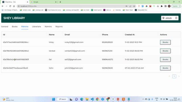 MERN Stack Library Management App – Screenshot 3