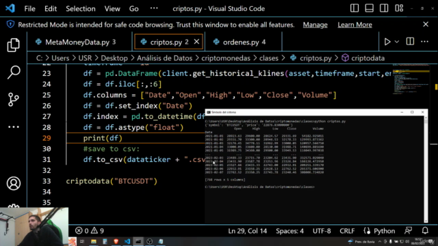 Python para criptomonedas (Trading y Análisis de Datos) – Screenshot 4