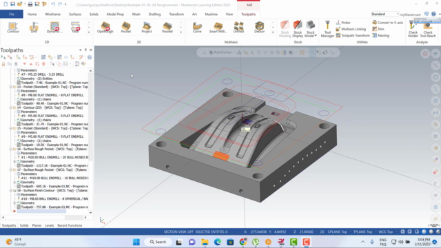 CNC Milling Programming Practices with MasterCam – Screenshot 1