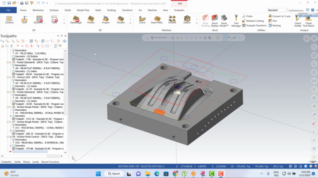 CNC Milling Programming Practices with MasterCam – Screenshot 2