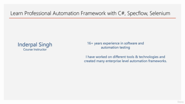 Learn Automation Framework with Specflow, Selenium, C#, BDD – Screenshot 1