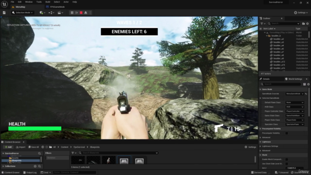 UNREAL ENGINE 5: Construindo um jogo estilo FPS – Screenshot 1