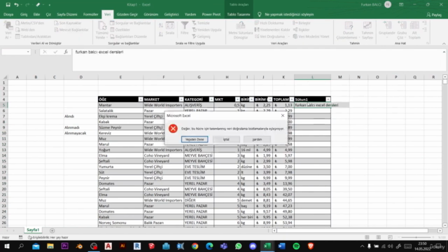 Sıfırdan Genel Düzeye EXCEL Dersleri | 2023 GÜNCEL | – Screenshot 2