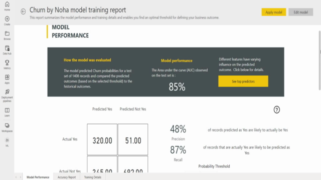 Machine Learning in Power BI (English Explanation) – Screenshot 4
