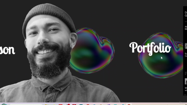 Portfolio website with horizontal scrolling – Screenshot 1