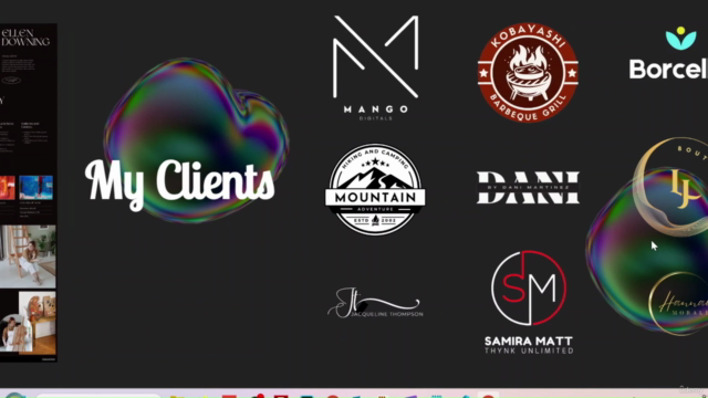 Portfolio website with horizontal scrolling – Screenshot 2