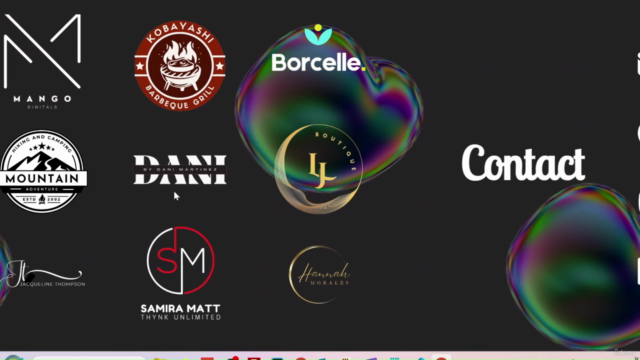 Portfolio website with horizontal scrolling – Screenshot 3