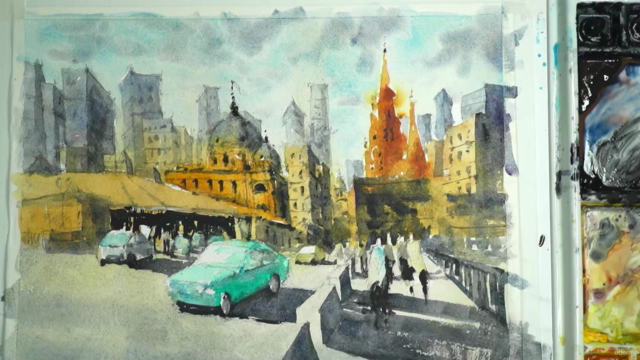 Detailed Urban Landscape Painting: Melbourne, Victoria – Screenshot 4