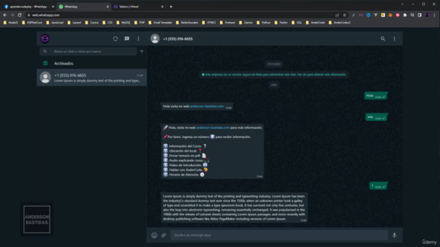 Desarrollo de Chatbot en WhatsApp Business con PHP – Screenshot 1