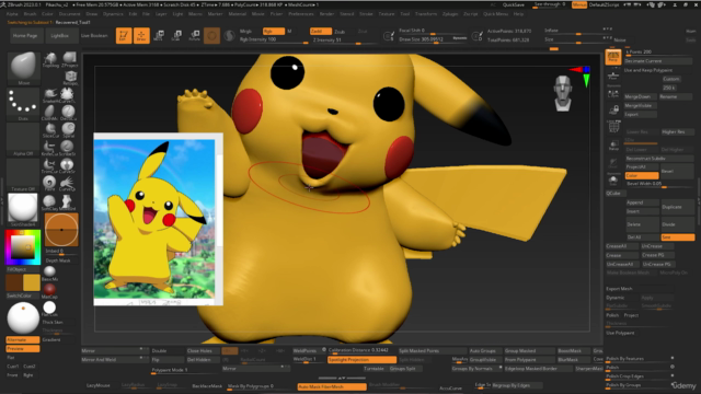 Zbrush para Iniciantes. Faça um Pikachu! – Screenshot 4