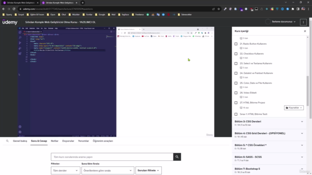 Sıfırdan Komple Web Geliştiricisi Olma Kursu - YAZILIMCI OL – Screenshot 4
