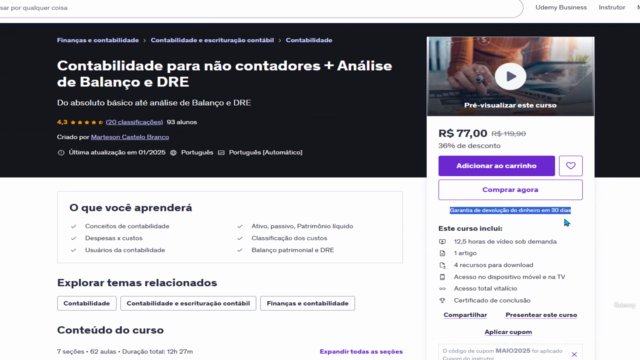 Contabilidade para não contadores + Análise de Balanço e DRE – Screenshot 3
