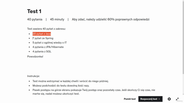 Java Developer Quiz — sprawdź się! – Screenshot 2