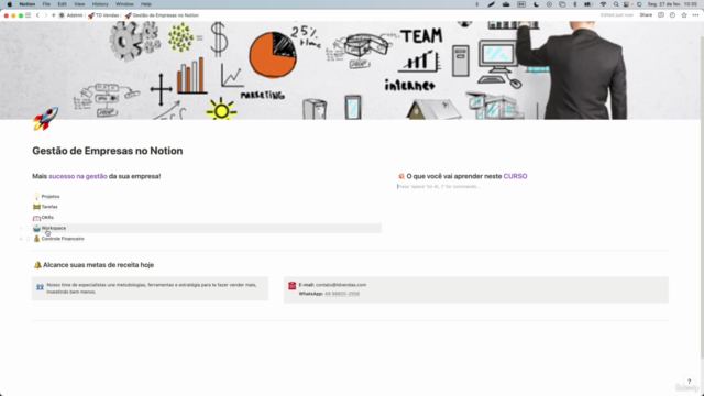 Gestão de Empresas no Notion – Screenshot 1