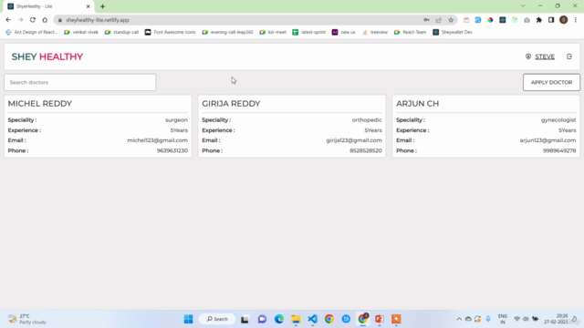 Doctor Appointment Booking App with React ,Firebase , ANT D – Screenshot 1