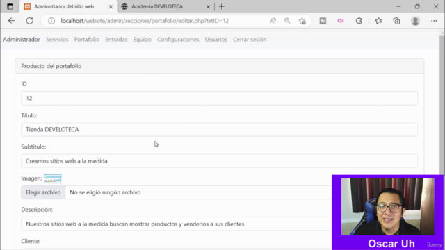 Crea un sitio web corporativo con PHP y Mysql paso a paso – Screenshot 3