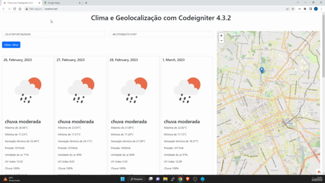 Consulta climática e Geolocalização com Codeigniter 4 - Screenshot_03