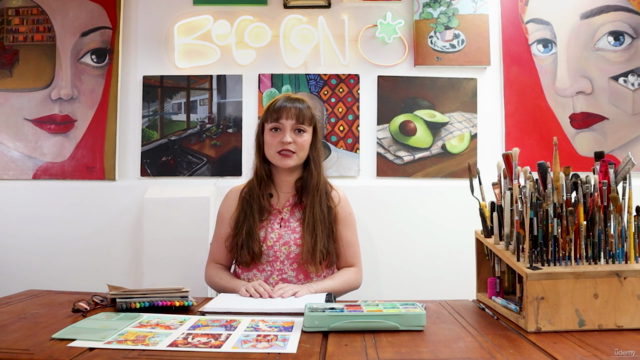 Técnicas de ilustración, lápiz de color, marcadores, gouache – Screenshot 1