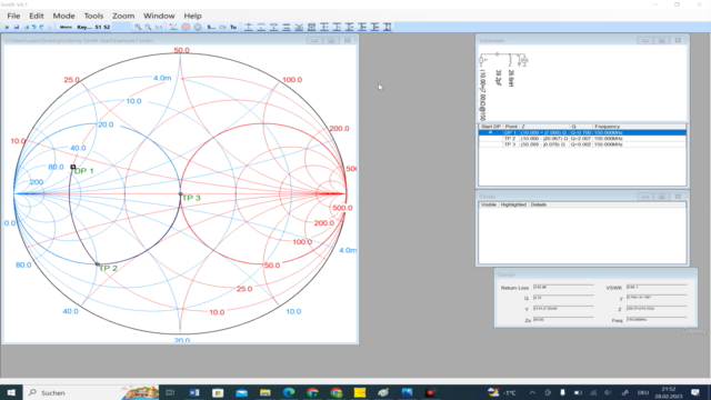 Impedance Matching Practical Examples with Smith Software – Screenshot 1