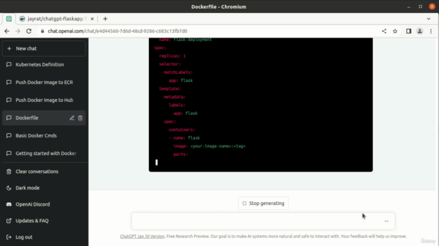 ChatGPT for DEVOPS : Learn Kubernetes, Docker and AWS ECR! – Screenshot 2