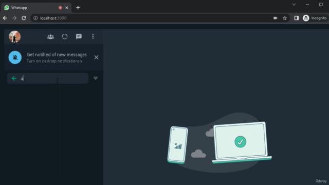 Build WhatsApp clone w video calls Mern stack socket io – Screenshot 1