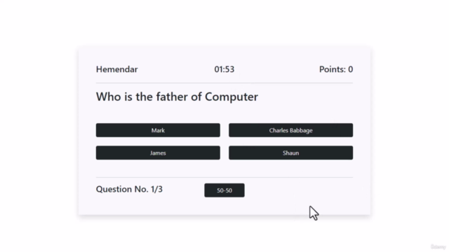 Create Quiz using HTML CSS Bootstrap & JQuery in Hindi lang - Screenshot_01
