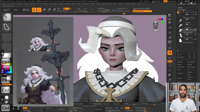 Stylised Character Sculpting in Zbrush - Screenshot_04