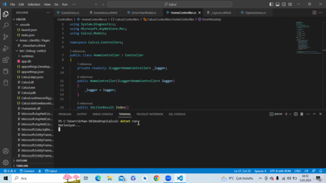 Visual Studio Code Asp.Net Core Mvc Hesap Makinası Yapımı - Screenshot_02