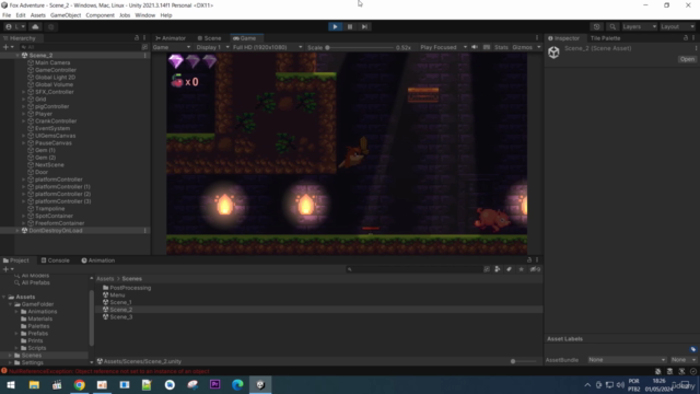 Unity 2D jogo de plataforma completo – Screenshot 1
