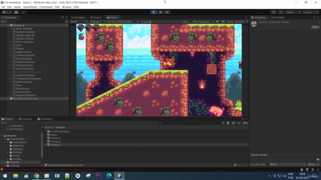 Unity 2D jogo de plataforma completo – Screenshot 4