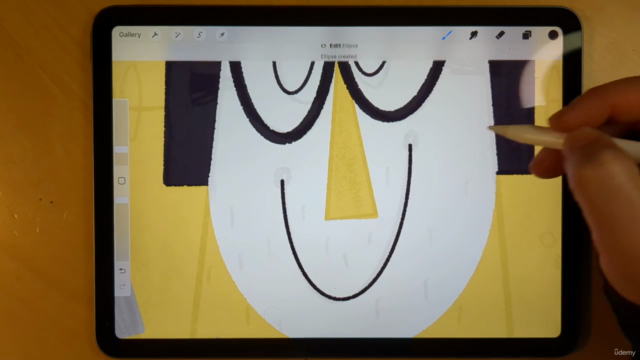 Mid-Century Styled Character Illustration in Procreate – Screenshot 4
