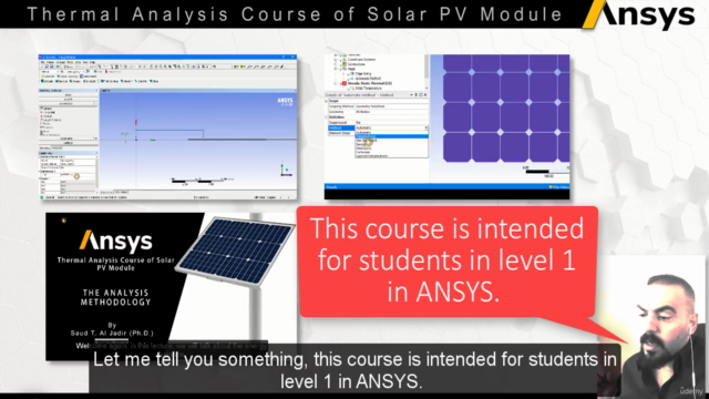 ANSYS Thermal Analysis Course of Solar PV Module – Screenshot 2