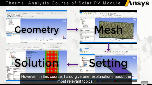ANSYS Thermal Analysis Course of Solar PV Module – Screenshot 4