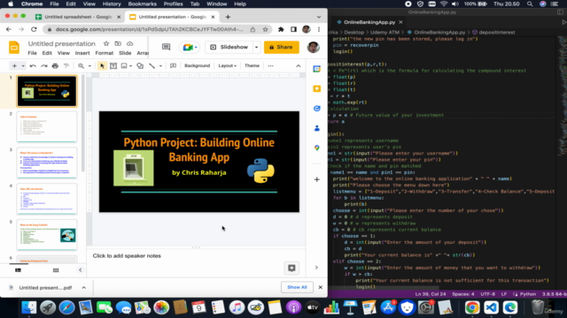 Python Project: Building Online Banking App – Screenshot 1
