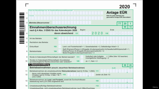 Einnahme-Überschuss-Rechnung EÜR für das Finanzamt erstellen – Screenshot 3