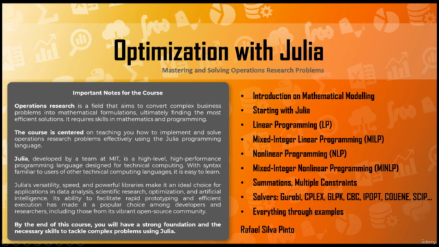 Optimization with Julia: Mastering Operations Research – Screenshot 4