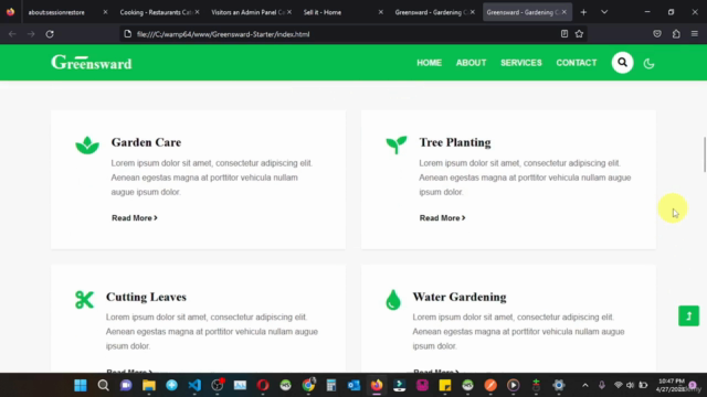 HTML and CSS for beginners, Build a beautiful agency website – Screenshot 1