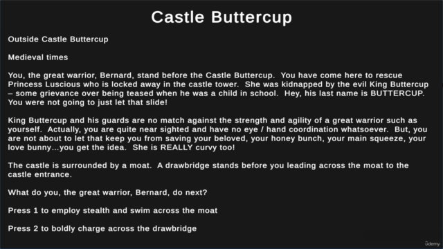 Creating a Text Adventure in Unity Using Scriptable Objects – Screenshot 1