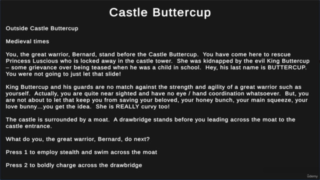 Creating a Text Adventure in Unity Using Scriptable Objects – Screenshot 4