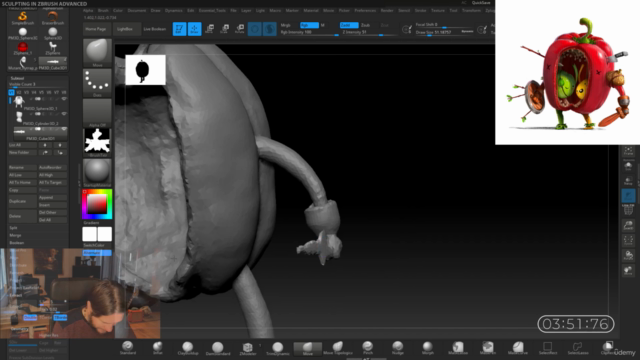 Sculpting in Zbrush- level up your sculpting! – Screenshot 3